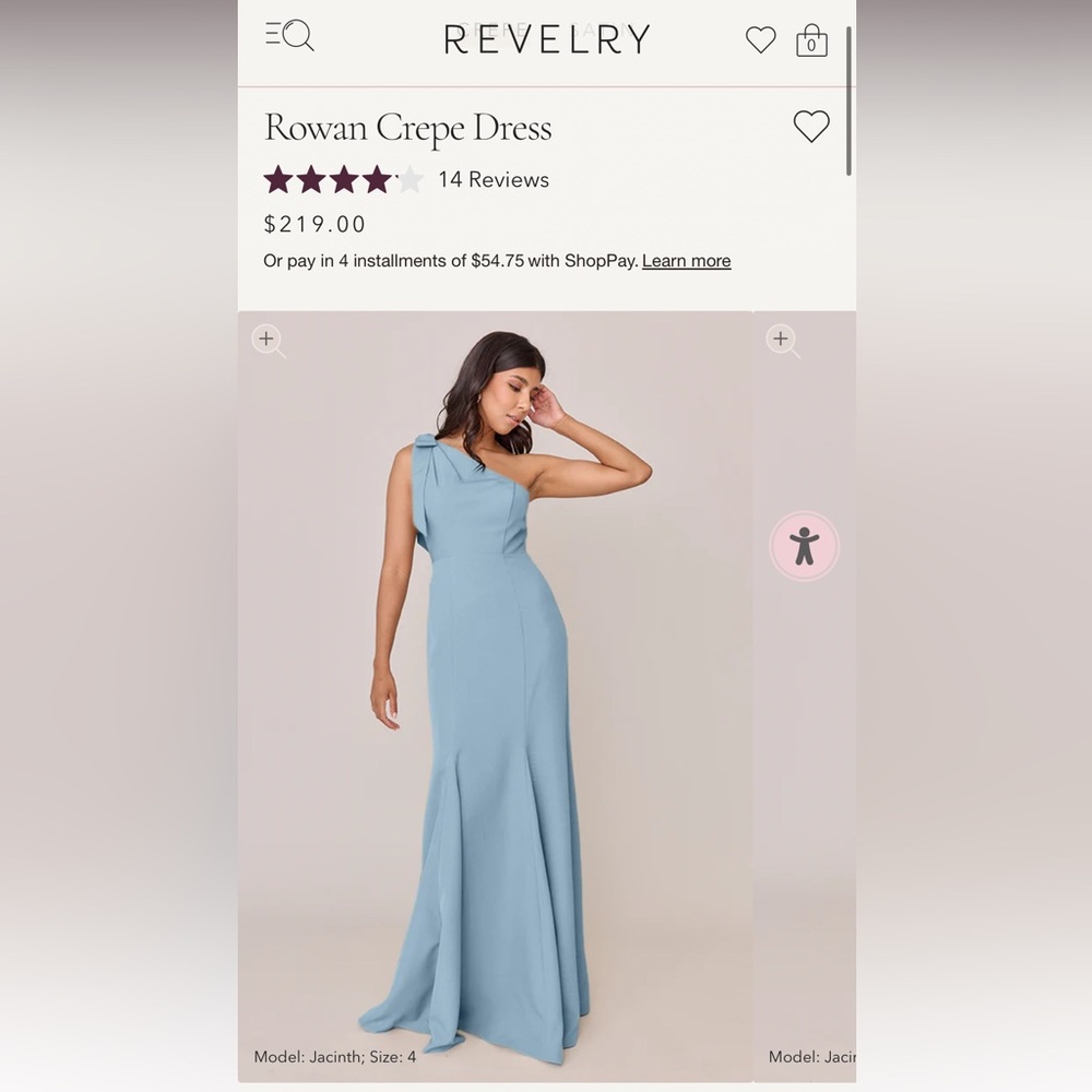 Revelry Rowan French Blue Crepe Gown